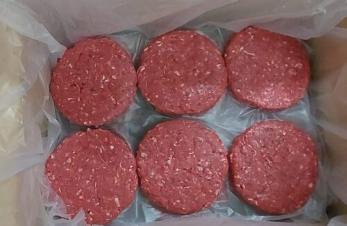 Angus negro burger meat caja granel de 30 unidades